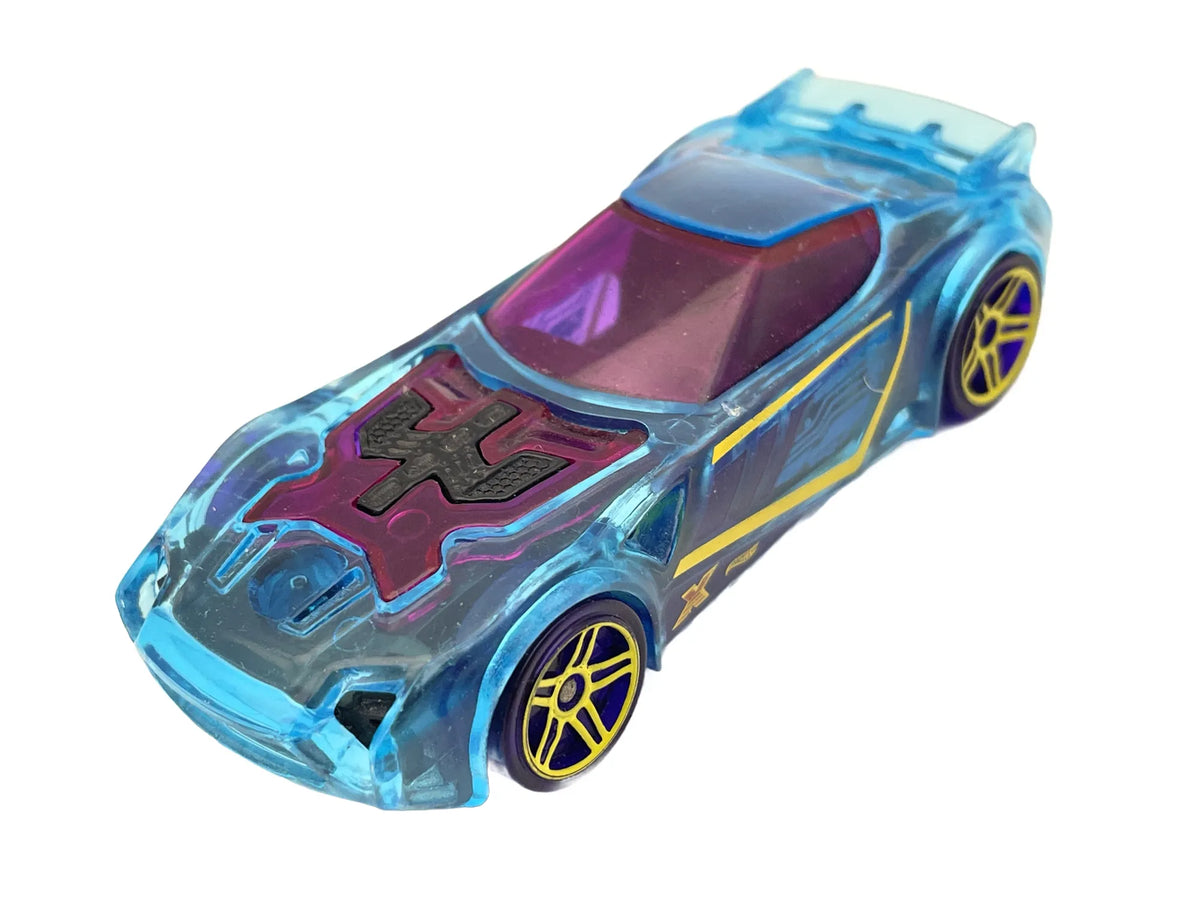 NERVE HAMMER, Hot Wheels 2005, Die cast DTY11, Niebieski Przeźroczysty 1:64