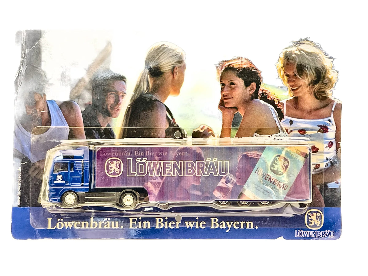 MAN TRUCK Hümmer 1:87 Ciężarówka Promocyjna Fioletowy Blister Löwenbräu – zdjęcie 4