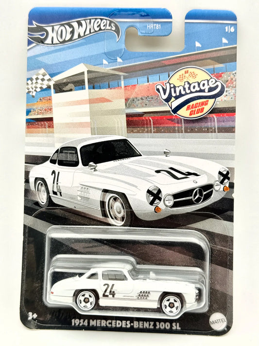 Ground Fx Hot Wheels 2024 Silver Vintage 1:64 Dragster 24 Blister Biały