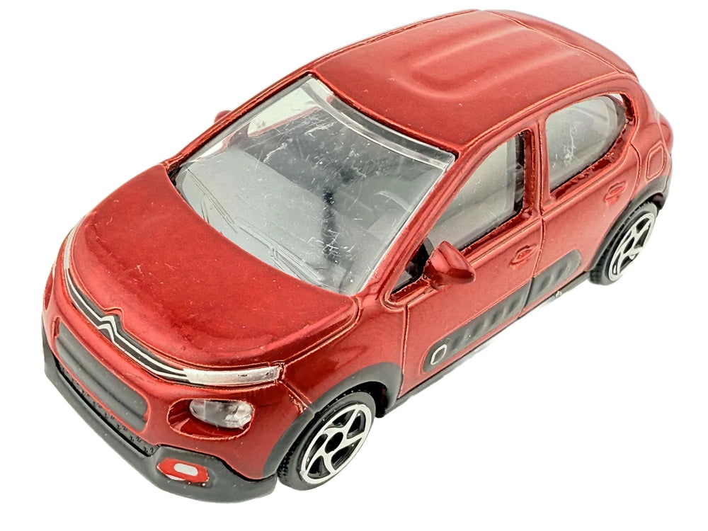 CITROEN C3, Majorette, Die cast REF:25AM, Czerwony, 1:57, Resoraki