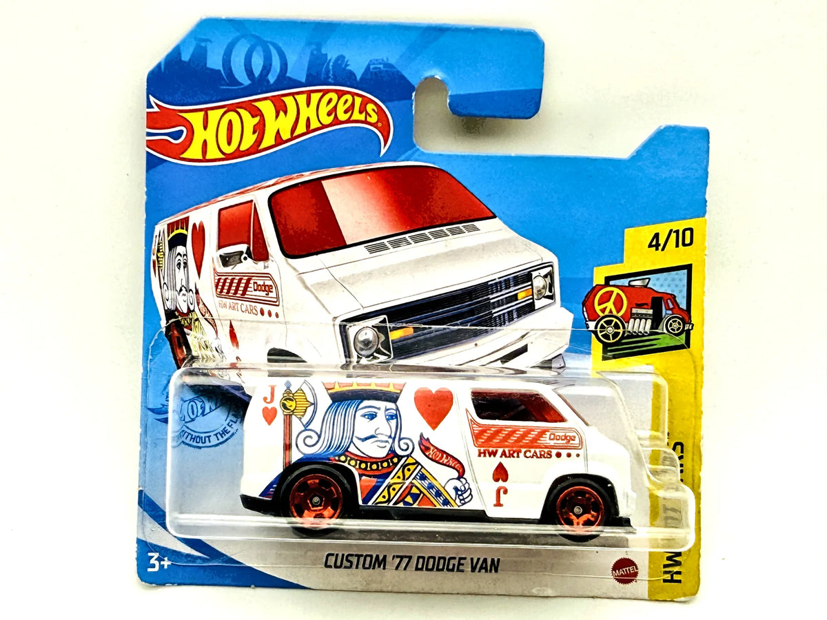 Custom '77 Dodge Van Hot Wheels HW ART CARS 1:64 Van Blister Biały