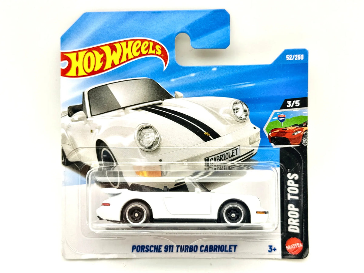 Porsche 911 Turbo Cabriolet Hot Wheels 2025 Drop Tops 1:64 Blister Biały