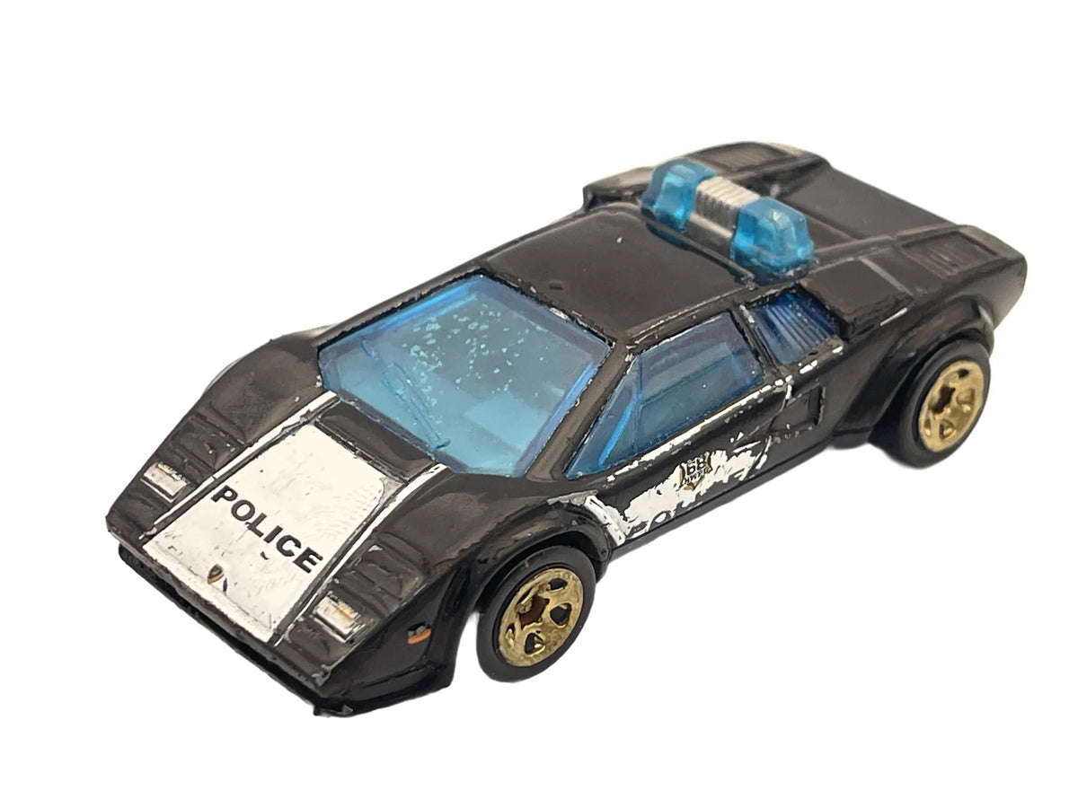 LAMBORGHINI COUNTACH PACE CAR POLICE, Hot Wheels 2017 Die cast Czarny 1:64