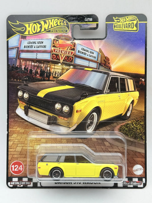 Datsun 510 Wagon Hot Wheels 2020 Boulevard 1:64 Kombi Żółty Blister