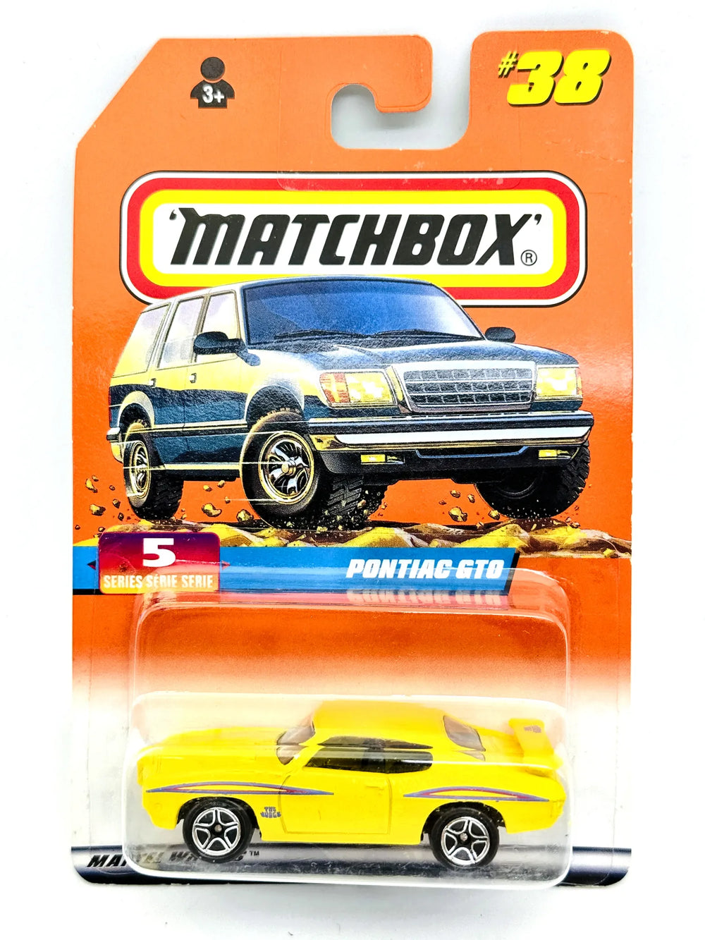 Pontiac GTO Matchbox 1997 Matchbox Series 1:64 Blister Żółty Muscle Car