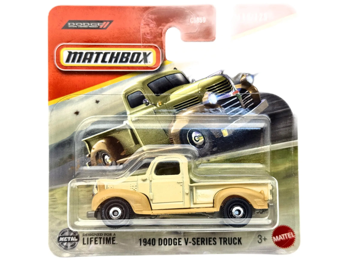 1940 DODGE V-SERIES TRUCK, Matchbox 2025 Die cast C0859 Krem. 1:64 Resoraki