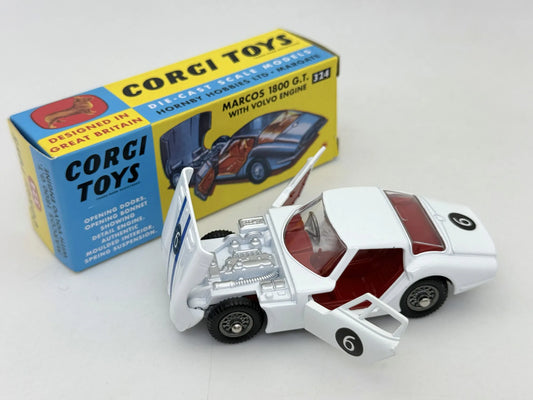 MARCOS 1800 G.T. VOLVO ENGINE Corgi Biały 1:43
