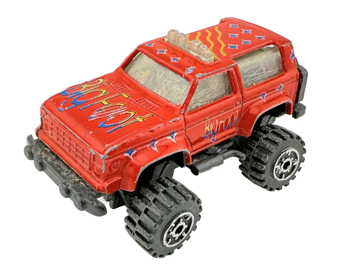 Jak Ford Bronco 4x4 z 1972, BIGFOOT, Die cast, Czerwony, 1:64, Resoraki