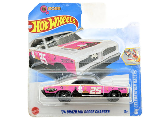 DODGE CHARGER Hot Wheels 2025 Biało-Różowa 1:64