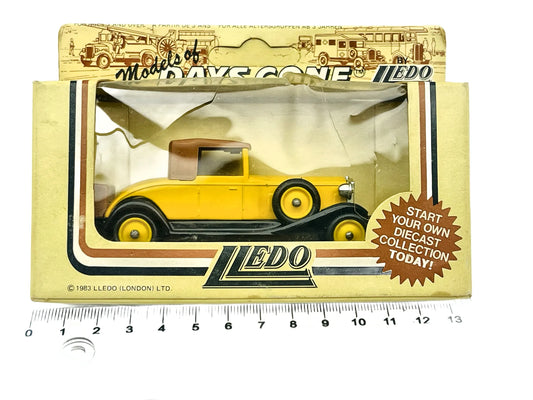 Ford Model A Coupe Lledo 1987 Days Gone 1:48 Made in England Pudełko Żółty