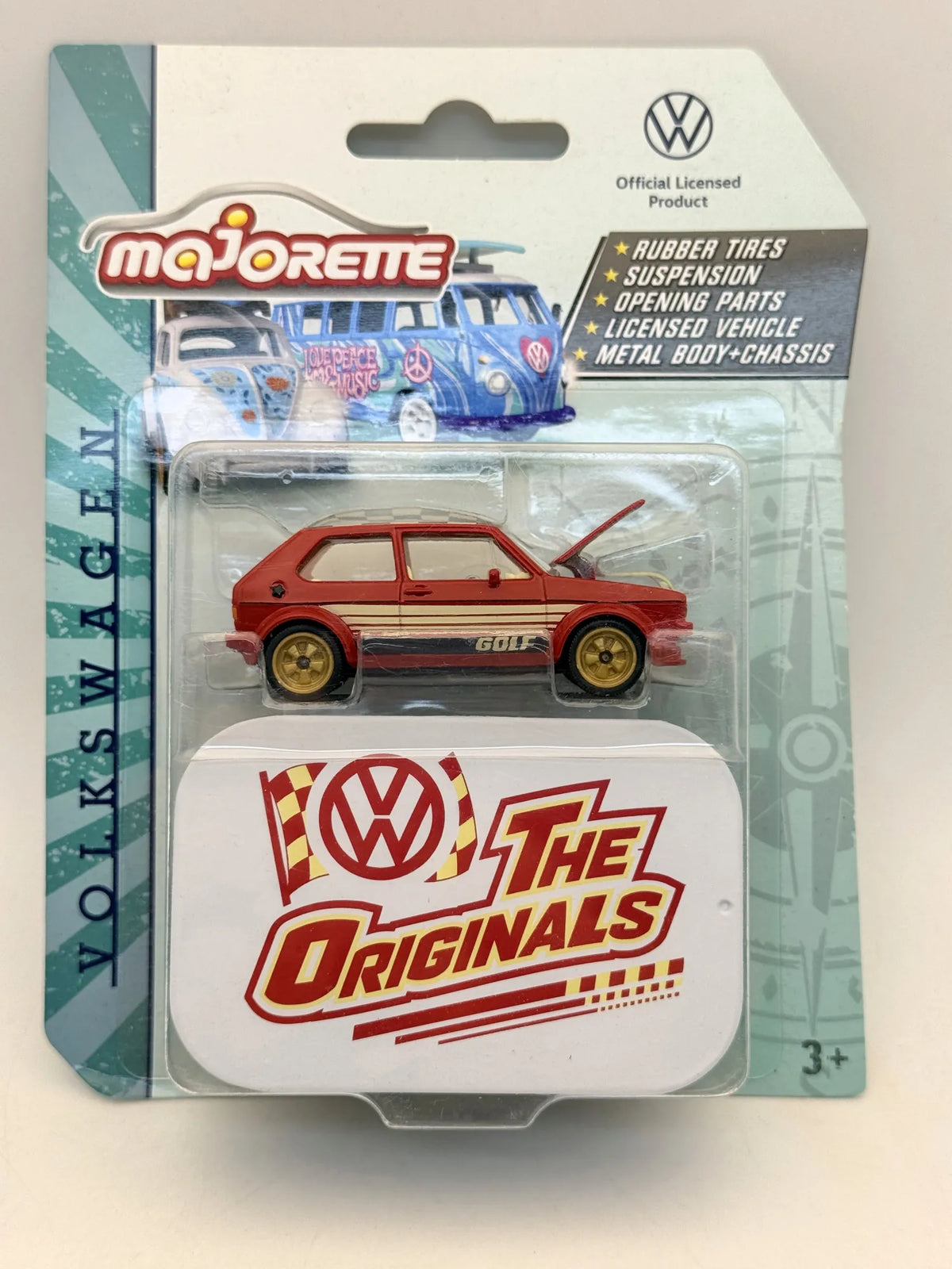 VOLKSWAGEN GOLF MK1 The Originals Majorette 2022 Czerwony 1:64
