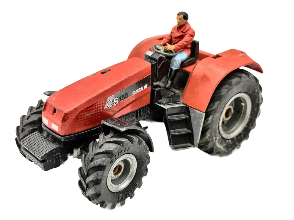TRAKTOR CS150 CASE Z FIGURKĄ KIEROWCY Chap Mei Czerwony 1:25
