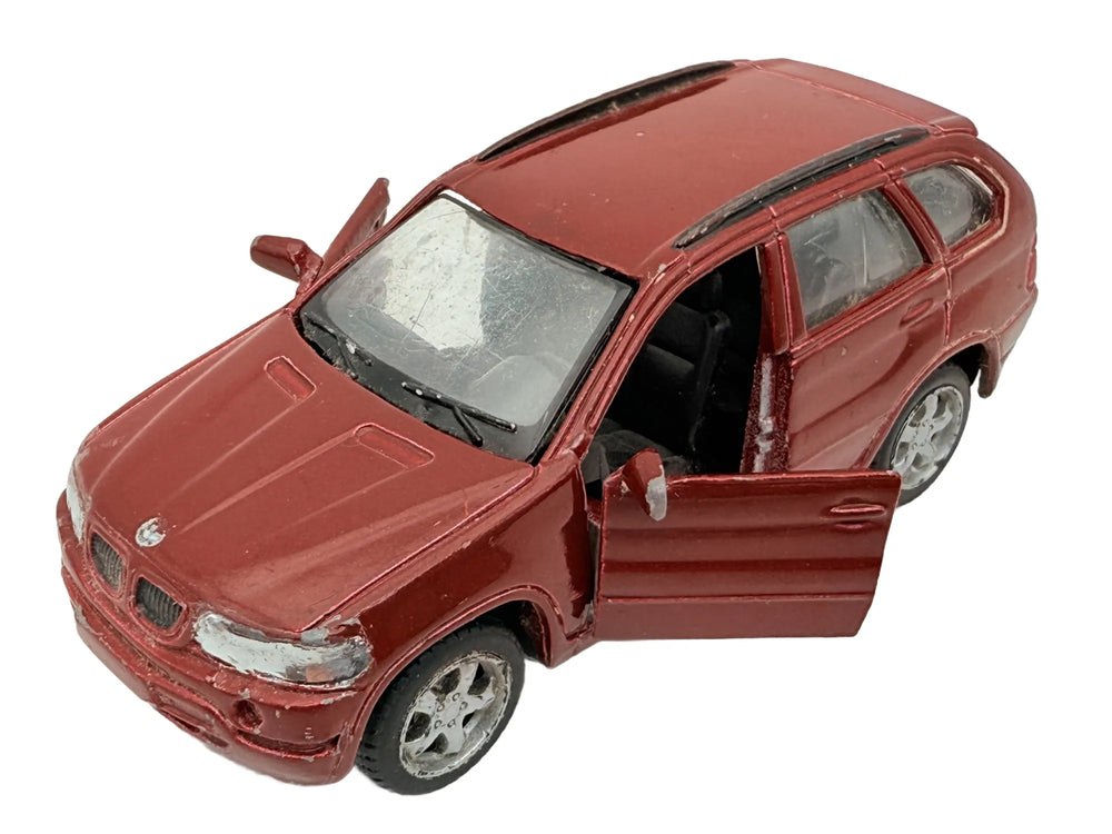 BMW X5, Maisto, Die cast, Resoraki, Bordowy, 1:43