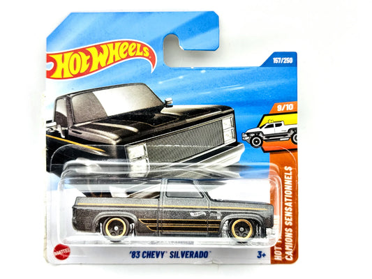 '83 Chevy Silverado Hot Wheels 2025 1:64 Pickup Blister Szary