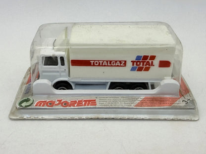 Ciężarówka CONTAINER Majorette '90 Biały 1:64 Made in France Total Gaz