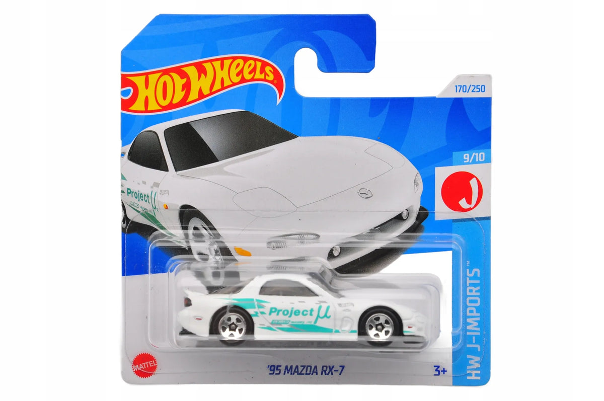 '95 MAZDA RX-7, Hot Wheels 2024, Die cast HTC46-N521, Biały, 1:64, Resoraki