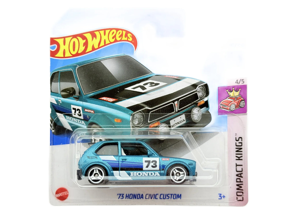 '73 Honda Civic Custom, Hot Wheels 2024 Die cast HTD62 Resoraki Turkus 1:64