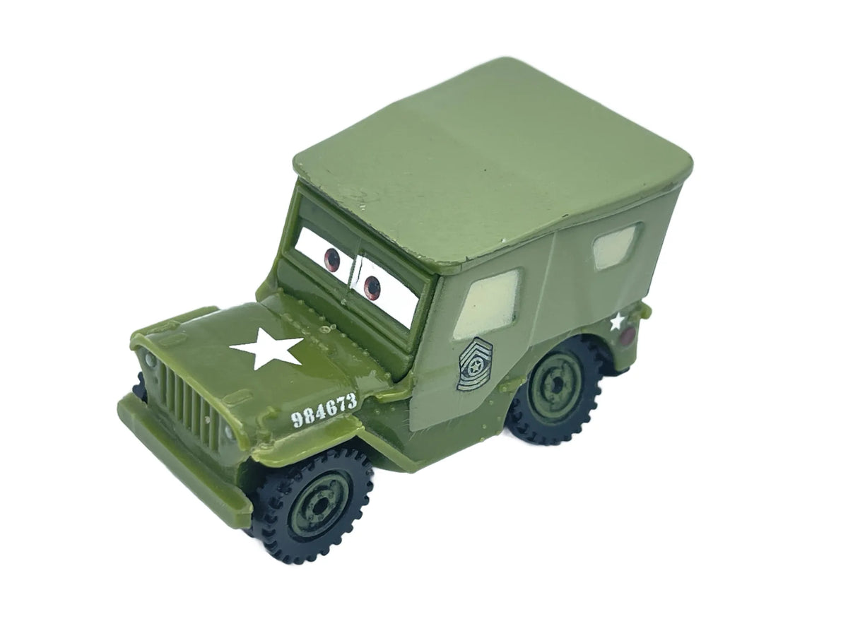Sarge, Jeep Wrangler, Auta - Disney/Pixar, Resoraki, Die cast, Zielony 1:64