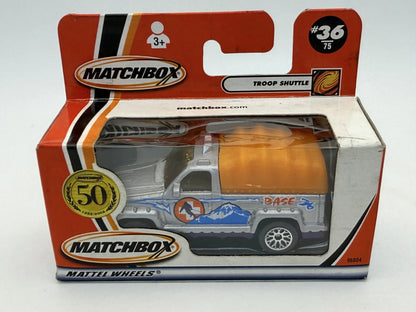 TROOP SHUTTLE 50th Anniversary Wojsko Matchbox 2001 Srebrny 1:64