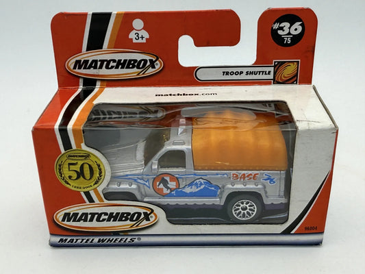 TROOP SHUTTLE 50th Anniversary Wojsko Matchbox 2001 Srebrny 1:64