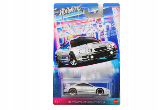 '95 Toyota Celica Gt-Four Hot Wheels 2024 Srebrny 1:64 2xMetal Chase