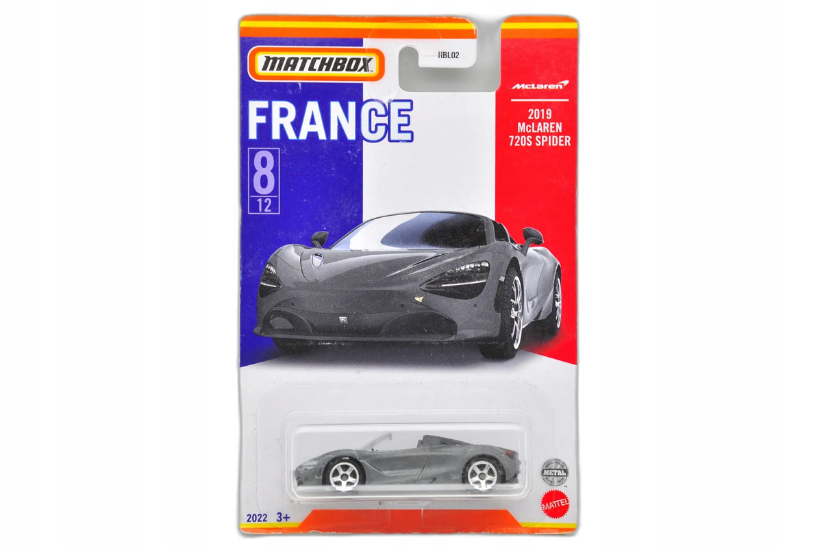 2019 Mclaren 720S Spider Mainline Matchbox 2019 Czarny 1:64