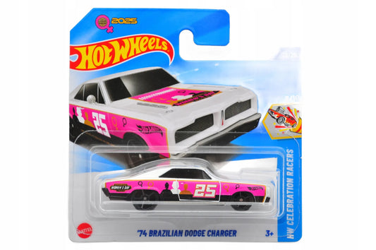 '74 BRAZILIAN DODGE CHARGER, Hot Wheels 2025, Die cast HYX20, Biały, 1:64