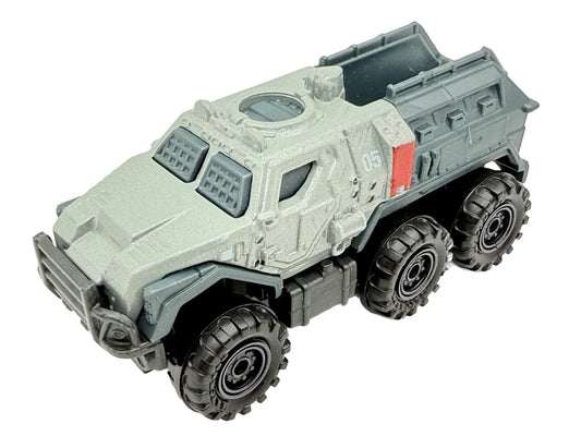 Jurassic World Armored Action Truck, Matchbox, Resoraki Die cast Szary 1:64