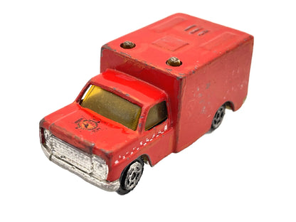 FIRE TRUCK, Stare Welly, Resoraki, VINTAGE MODEL Die cast, Czerwony, 1:64