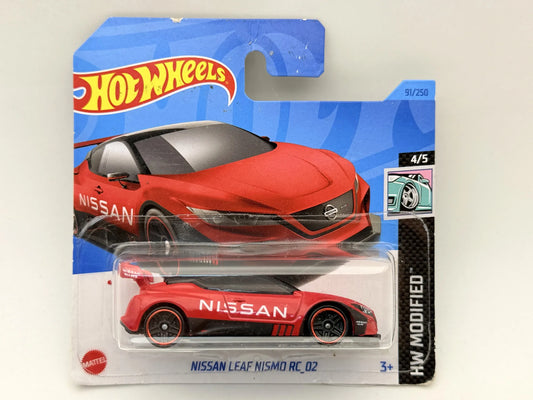 NISSAN LEAF NISMO RC_02 HW Modified Hot Wheels 2023 Czerwony 1:64