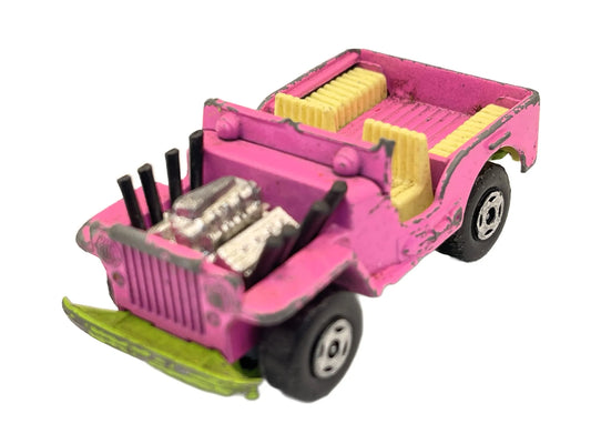 JEEP HOT ROD, Matchbox 1971, Made in England, Die cast N22, Różowy, 1:64