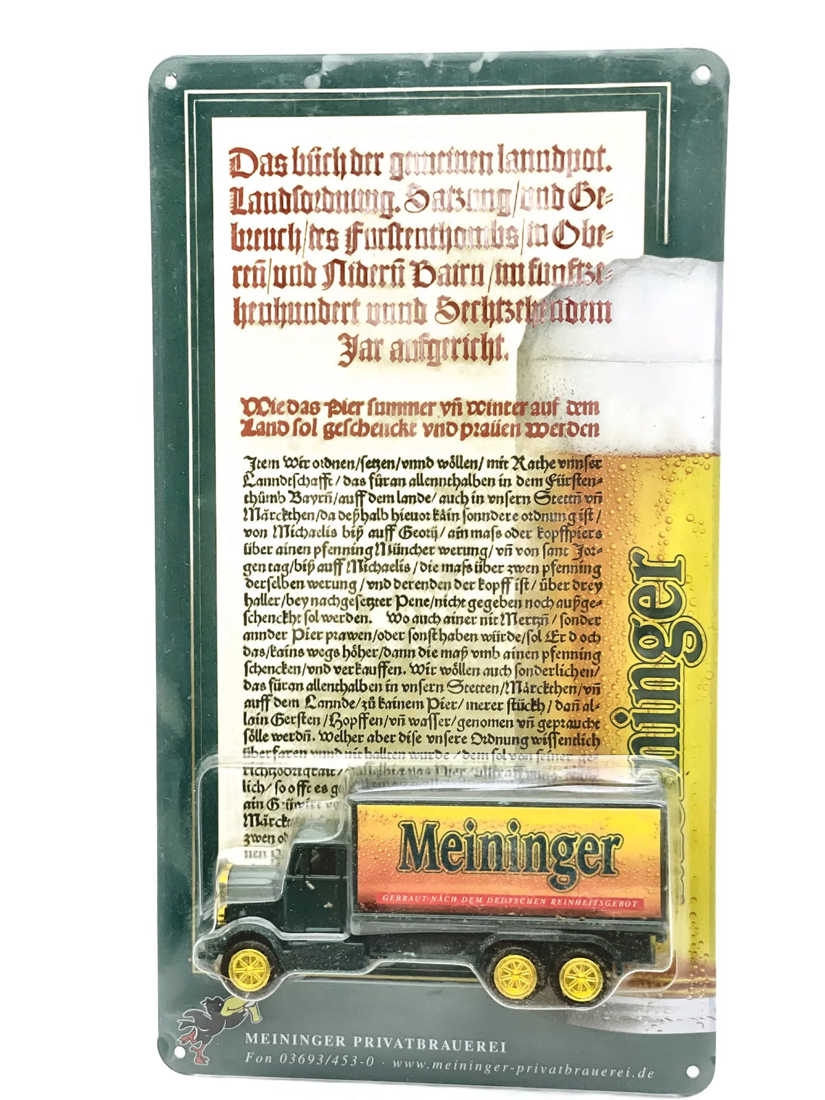 Classic OldTimer Blaszana Tablica Grell 1:87 Meininger Blister Czarny