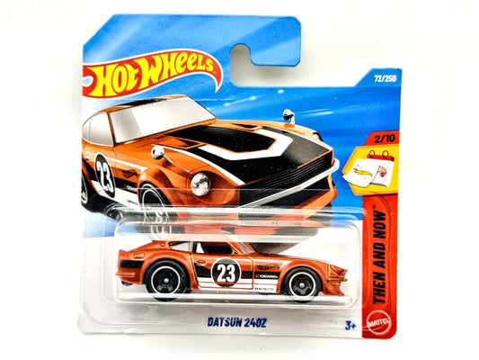 Datsun 240Z Hot Wheels 2026 THEN AND NOW 1:64 23 Blister Pomarańczowy