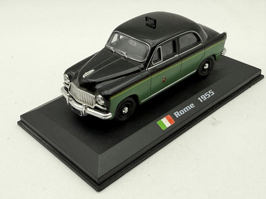 FIAT 1400 TAXI ROME 1955, AmerCom 2012, Die cast, Czarny, 1:43, Resoraki