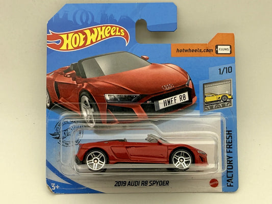 2019 AUDI R8 SPYDER Factory Fresh Hot Wheels 2020 Czerwony 1:64