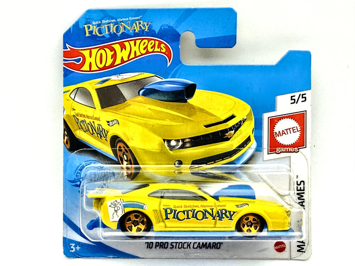'10 Pro Stock Camaro Hot Wheels 2021 1:64 PICTIONARY Żółty
