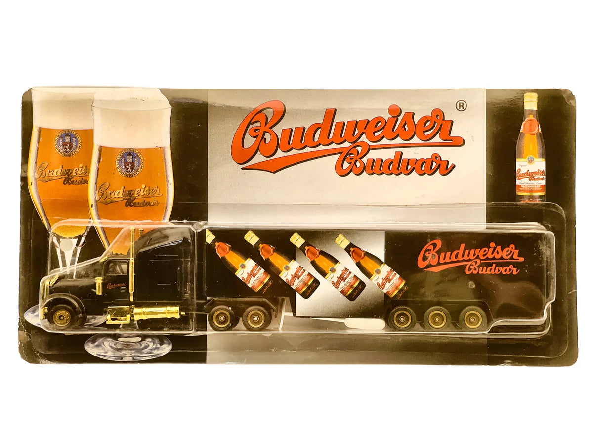 Freightliner FLD 120 Grell 1:87 Budweiser Budvar Czarny Blister Reklama