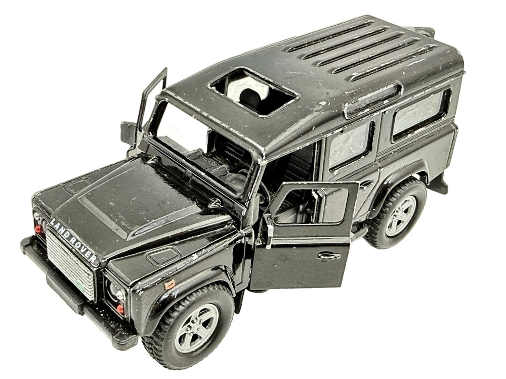 LAND ROVER DEFENDER, Unbranded Die cast, Czarny, 1:31, Resoraki