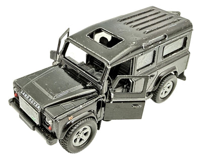 LAND ROVER DEFENDER, Unbranded Die cast, Czarny, 1:31, Resoraki