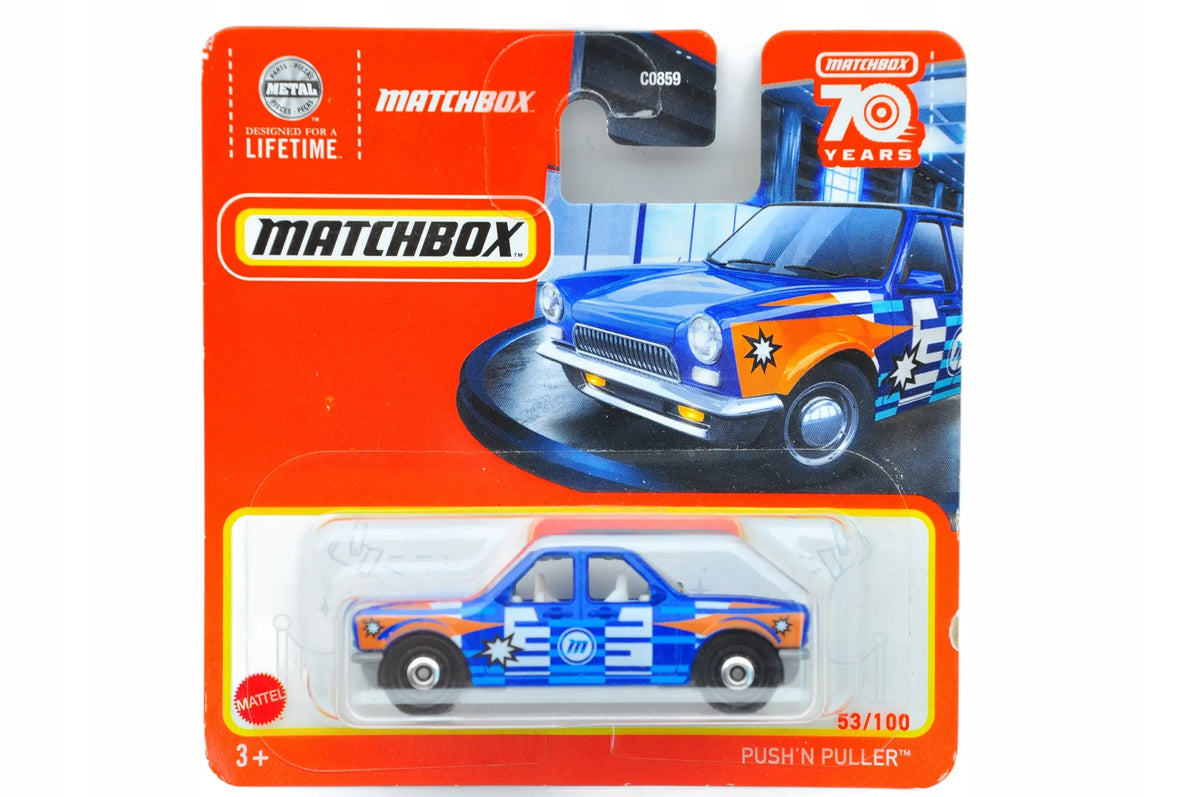 Push 'N Puller Matchbox 2022 Niebieski 1:64