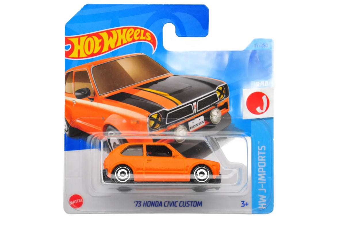 HONDA CIVIC CUSTOM '73, Hot Wheels, Die cast Hkk67-N521, Pomarańczowy, 1:64