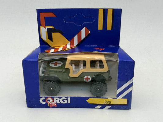 Ambulans wojskowy JEEP Corgi 1984 Oliwkowy 1:64 Made in Gt Britain