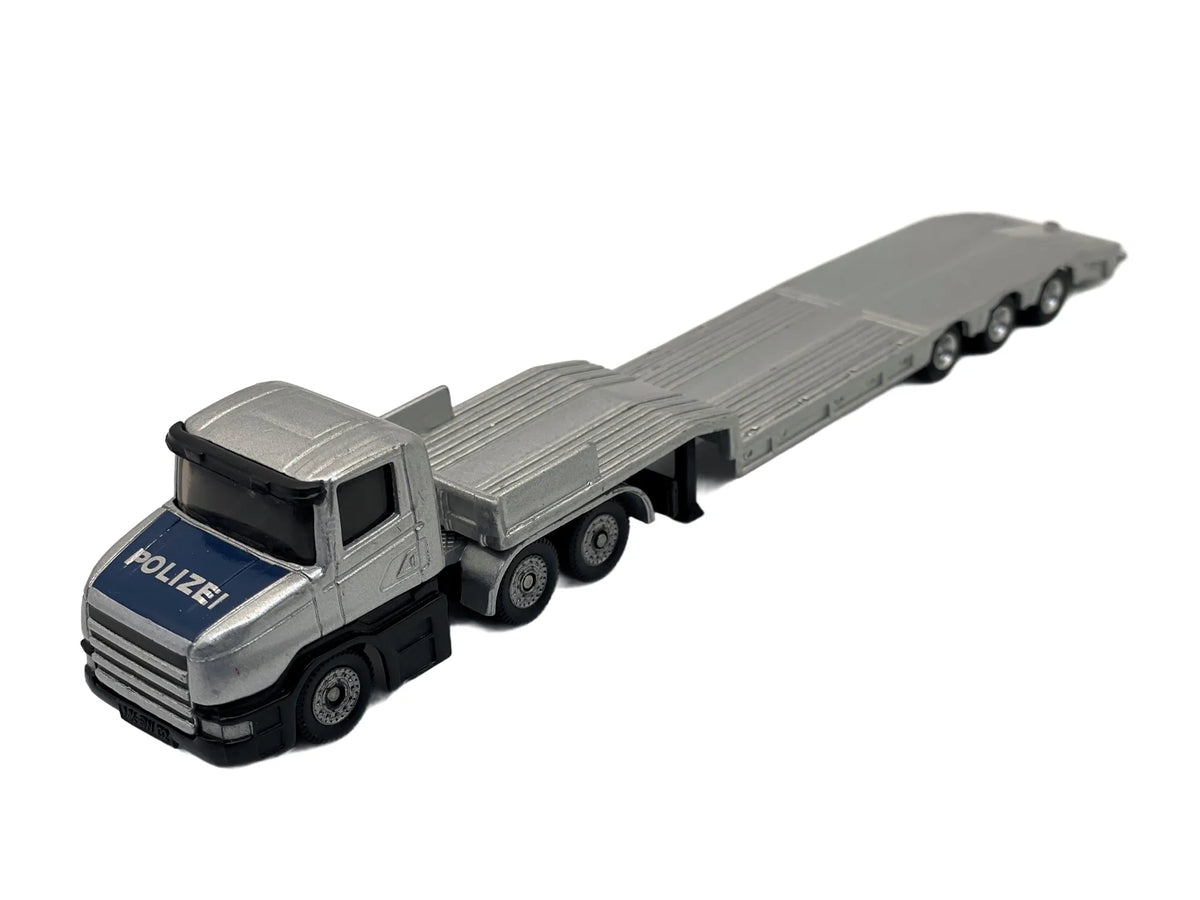 CIĘŻARÓWKA Z NACZEPĄ, LAWETA, Siku, Die cast 161000002, Srebrny, 1:87
