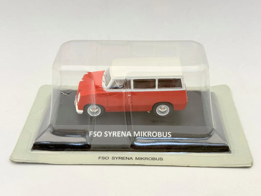 FSO SYRENA MIKROBUS Legendy FSO Deagostini Czerwony 1:43