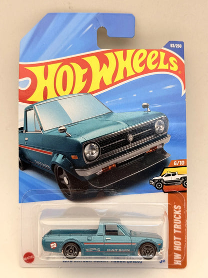 1975 Datsun Sunny Truck HW Hot Trucks Hot Wheels 2024 Turkusowy 1:64