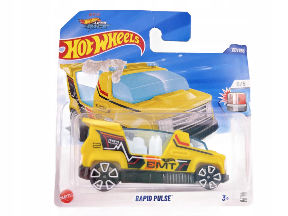 Rapid Pulse, Hot Wheels 2025, Resoraki, Die cast HYY76-N521, Żółty, 1:64