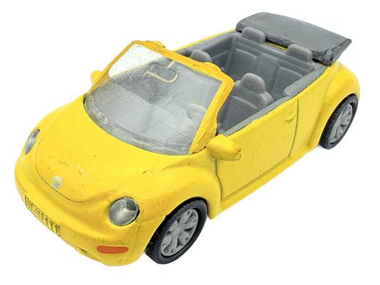 VW BEETLE CABRIO, Siku, Resoraki, Die cast, Żółty 1:55