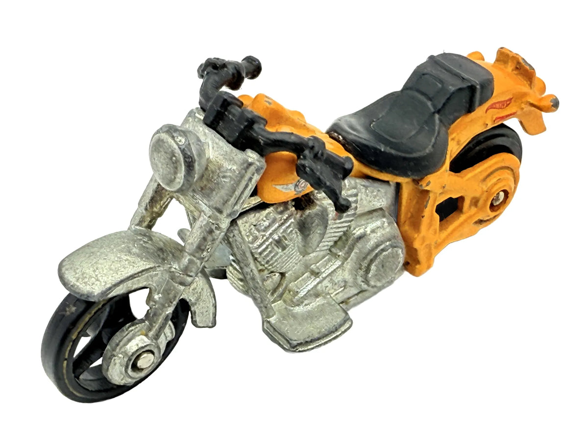 Harley-Davidson Fat Boy, Hot Wheels 2012, Resoraki, Die cast, Żółty, 1:64