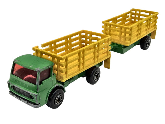 Cattle Truk Trailer Superfast Matchbox 1976 Zielony 1:87 Made in Macau