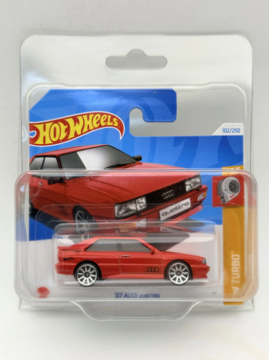 '87 AUDI QUATTRO HW Turbo Hot Wheels 2024 Czerwony 1:64 + Protektor